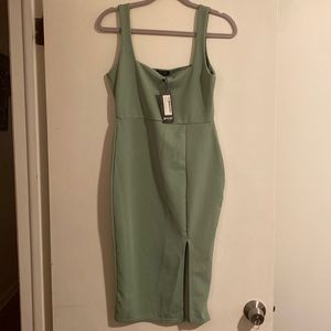 Nasty Gal Square Neck Midi dress